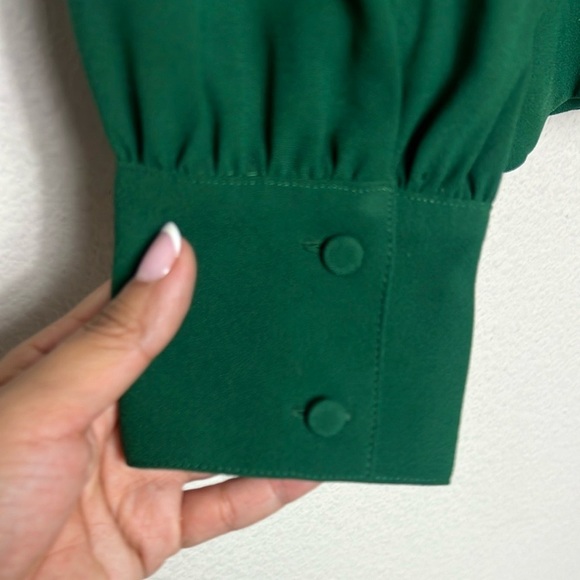 JCrew 365 Crepe Wrap Long Sleeve Blouse - Picture 7 of 9